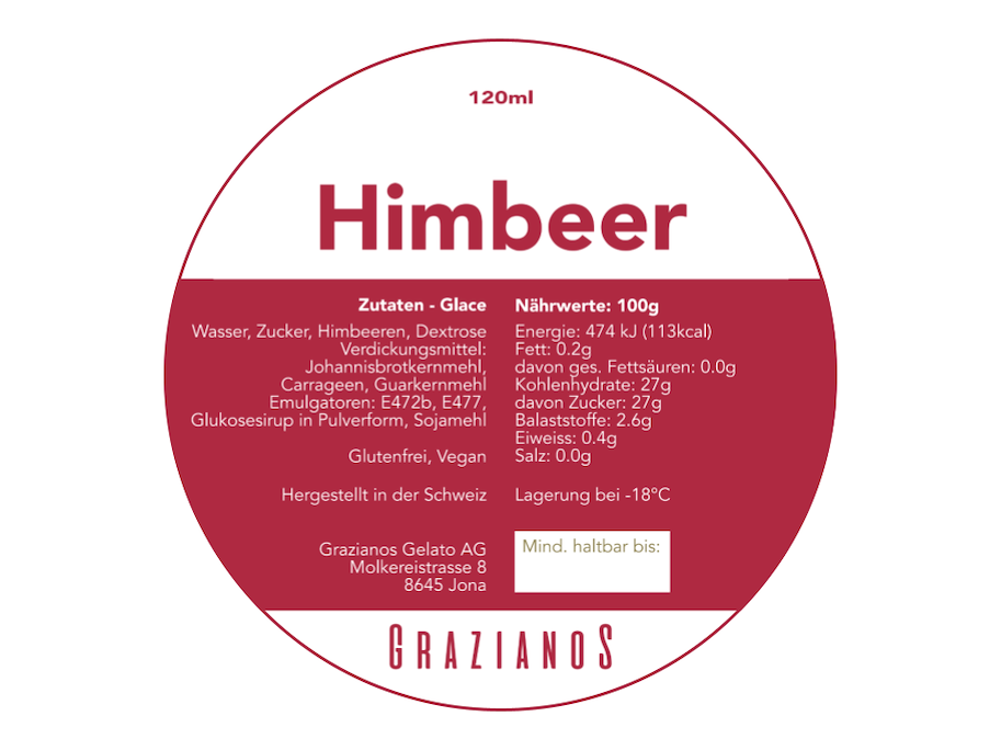 Himbeer Becher 120 ml (v)