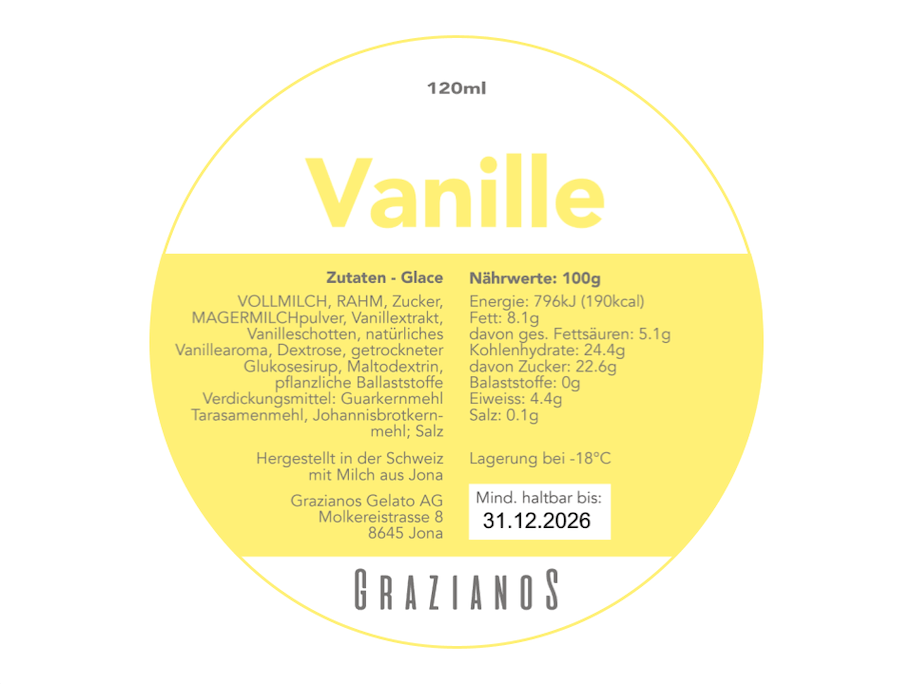 Vanille Becher 120 ml