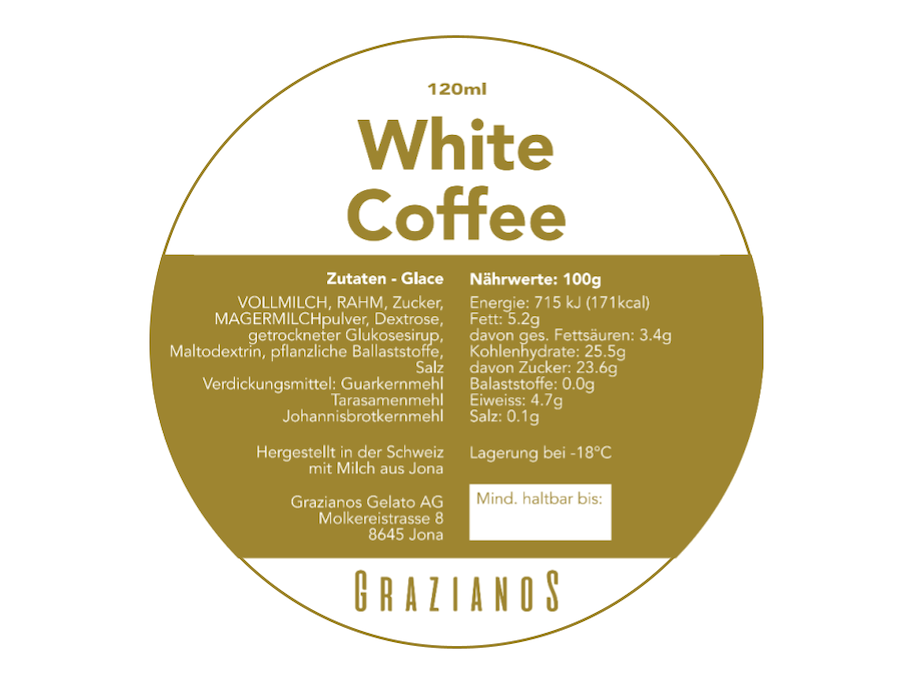 White Coffee Becher 120 ml